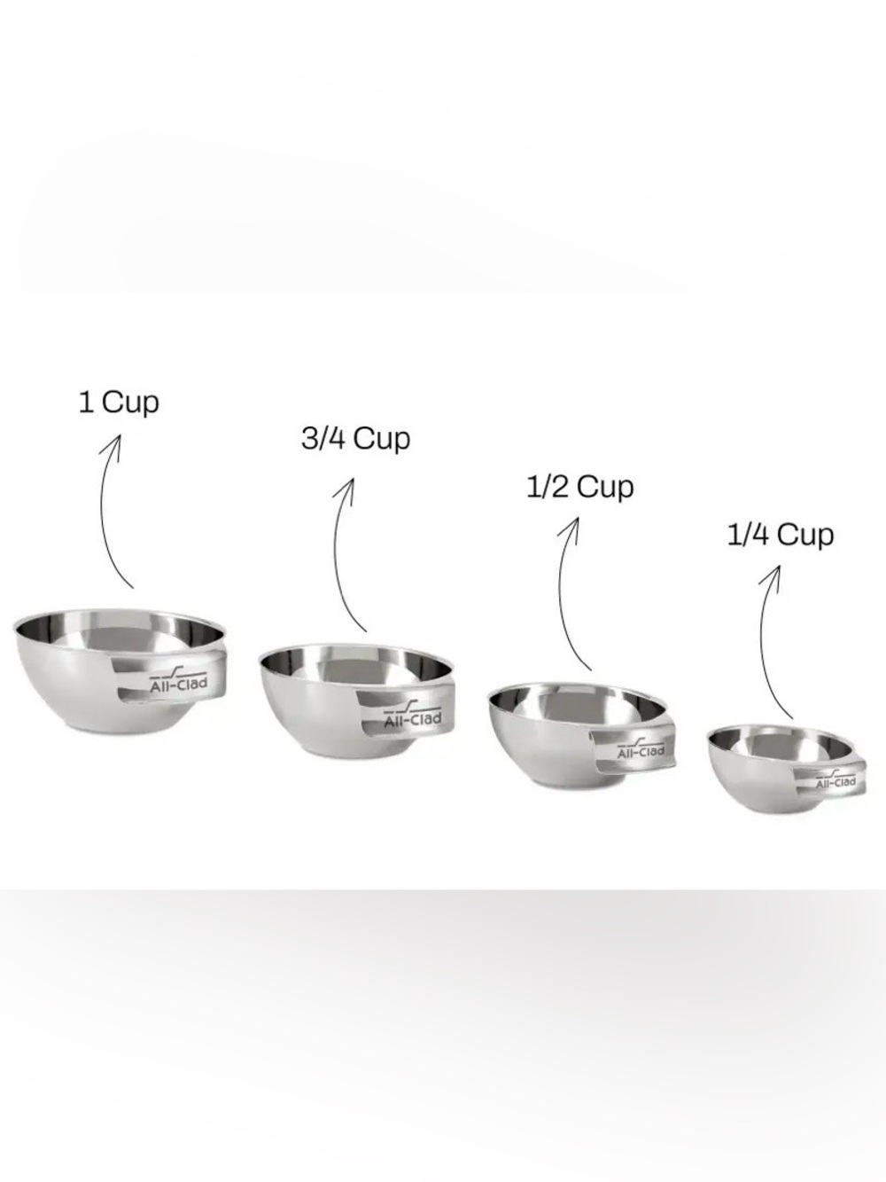 All-Clad Stainless Steel 4-Piece Mini Measuring Bowls - Picture 15 of 15